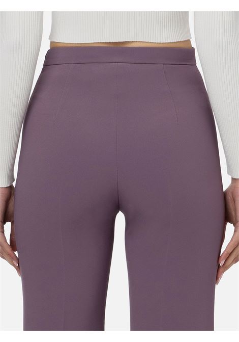 Pantalone palazzo in crêpe con morsetti Elisabetta Franchi ELISABETTA FRANCHI | Pantaloni | PA01436E3BI3